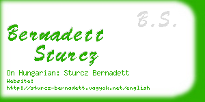 bernadett sturcz business card